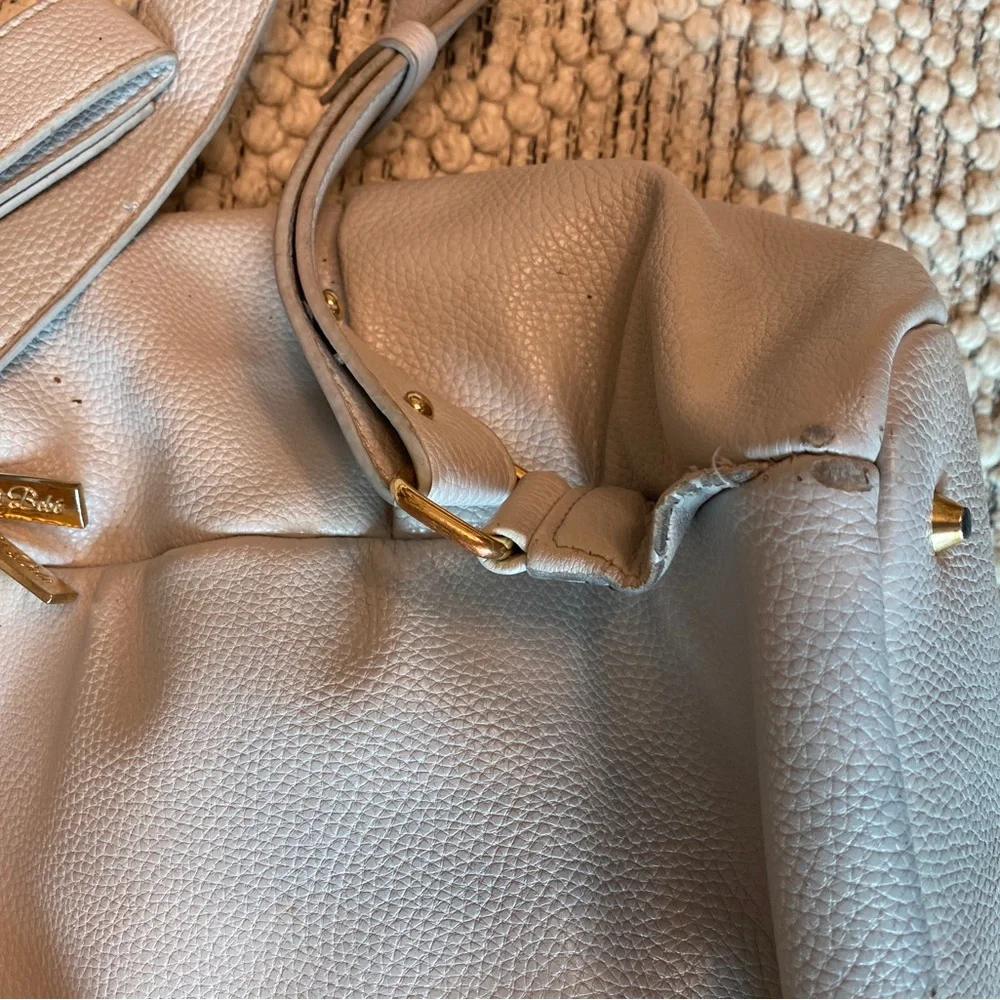 Luli Bebe Monaco Stone Grey Vegan Leather Backpack